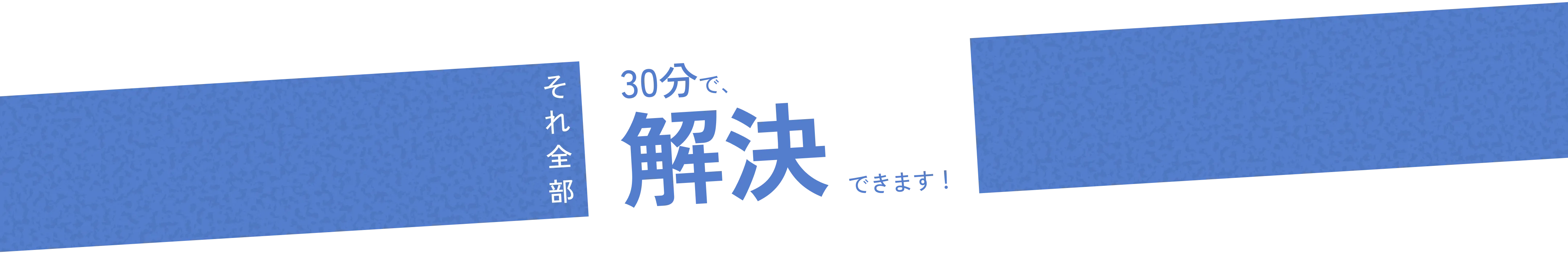 それ全部 30分で、解決できます！
